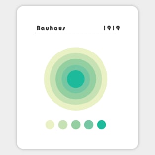 Bauhaus Monochromatic Wheel homage Modern Gallery Abstract Sticker